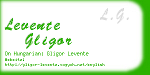 levente gligor business card